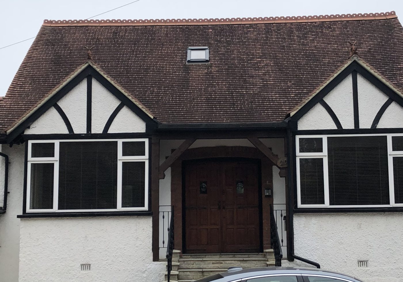 Clay Roof Before Cleaning