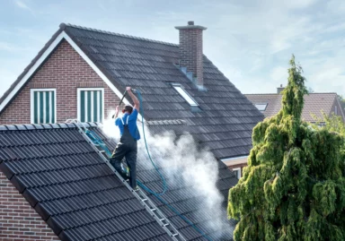 How to clean your roof without stepping on roof tiles